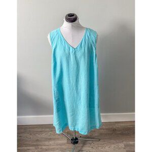 J.Jill Love Linen Bright Blue Dress
